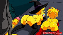 Halloween orgy with Liza and Magie