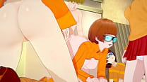 Scooby Doo – Velma Dinkley clones are taking turns fucking Shaggy – 3D Hentai